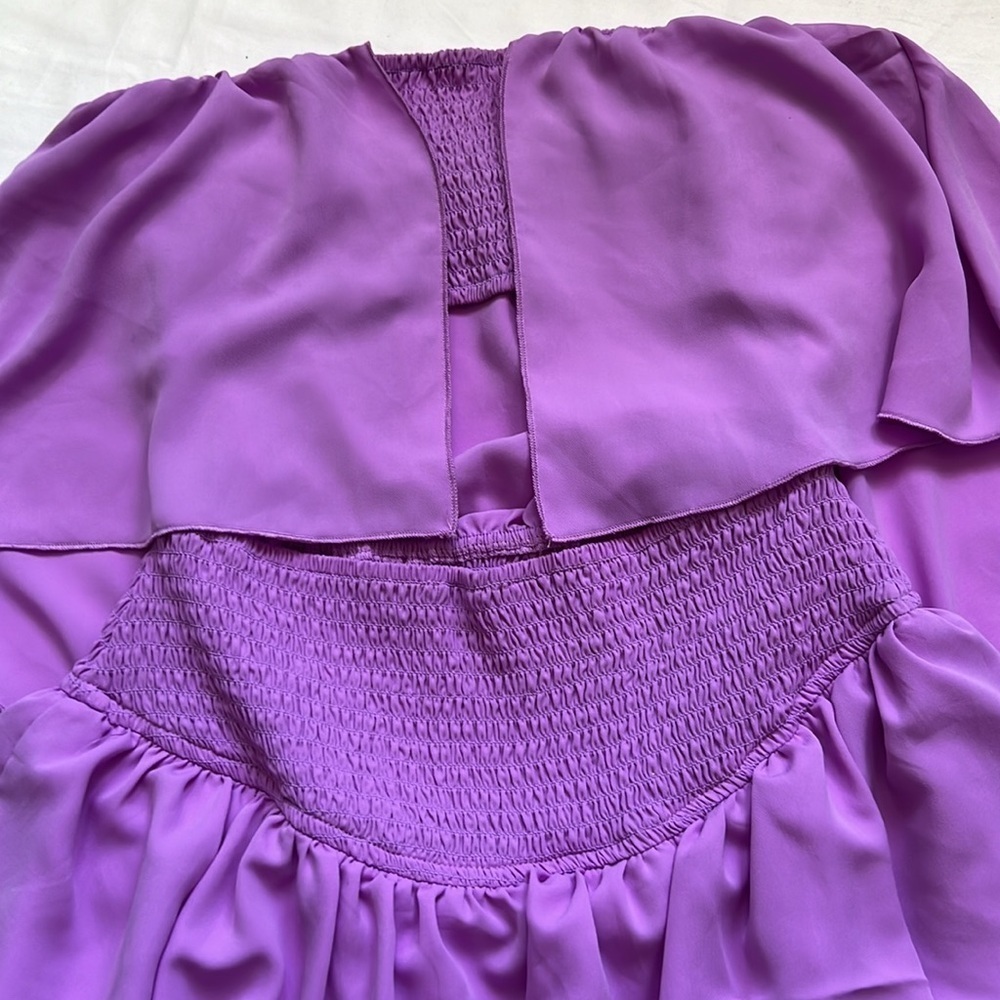 Strapless Tiered Pink Jumpsuit Romper - Picture 10 of 10